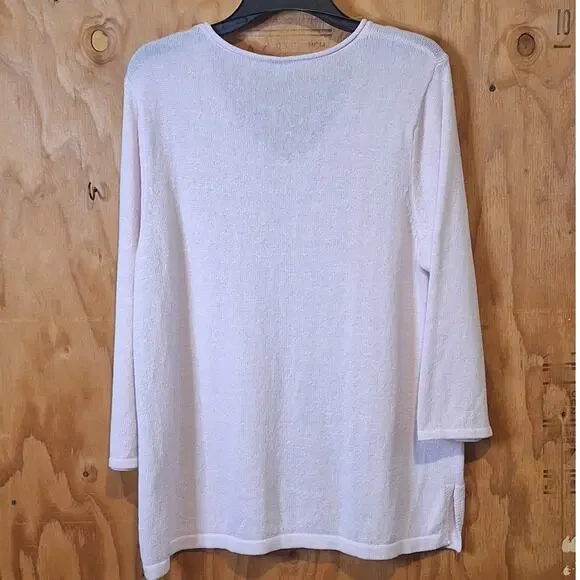 Talbots Sweater Women's XL Pink Lightweight Spring Summer Classic Preppy Retro - Picture 3 of 7